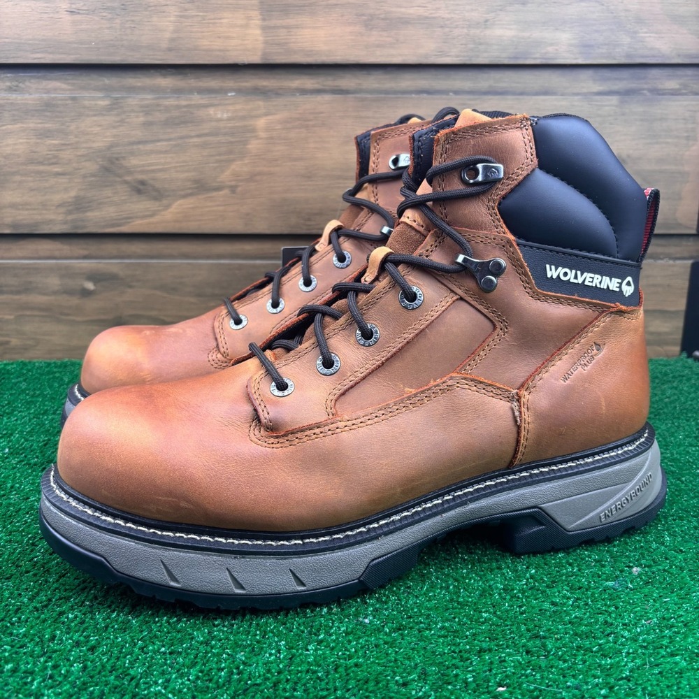 Wolverine ReForce EnergyBound 6" Work Boot Mens 13M Brown‎ Leather Waterproof